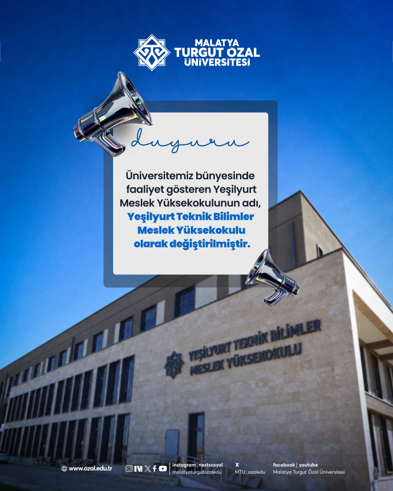 Yeşilyurt MYO, “Yeşilyurt Teknik Bilimler MYO” Kimliğiyle Güçleniyor